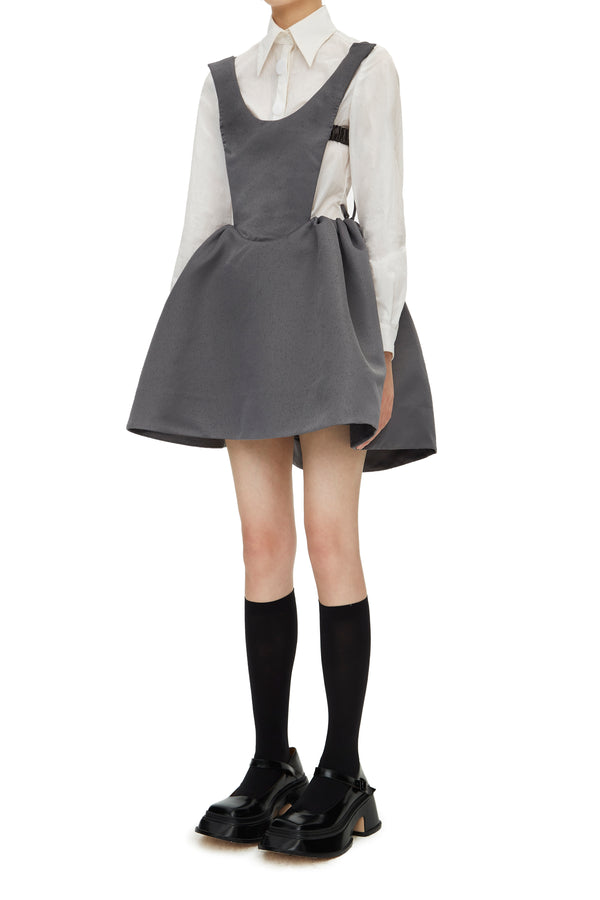 SHUSHUTONG open back dress aw21dr07 gray